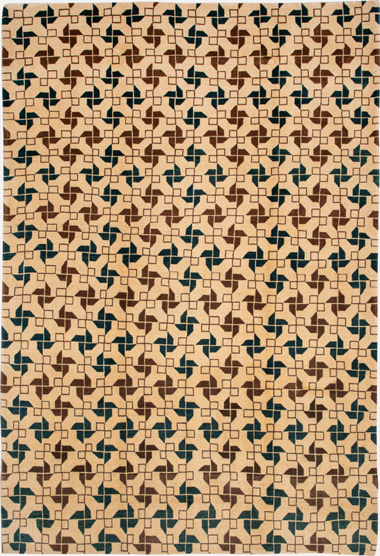 فرش دستباف کردستان طرح ستاره کد ۷۲۹۱-R
