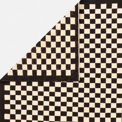 گلیم سوزنی دستباف چهار متری آذربایجان شطرنجی سیاه سفید